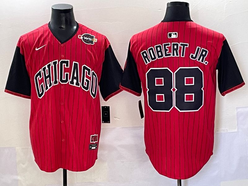 Men 2025 Chicago White Sox #88 Robert jr Red Joint Name Nike MLB Jersey style 98